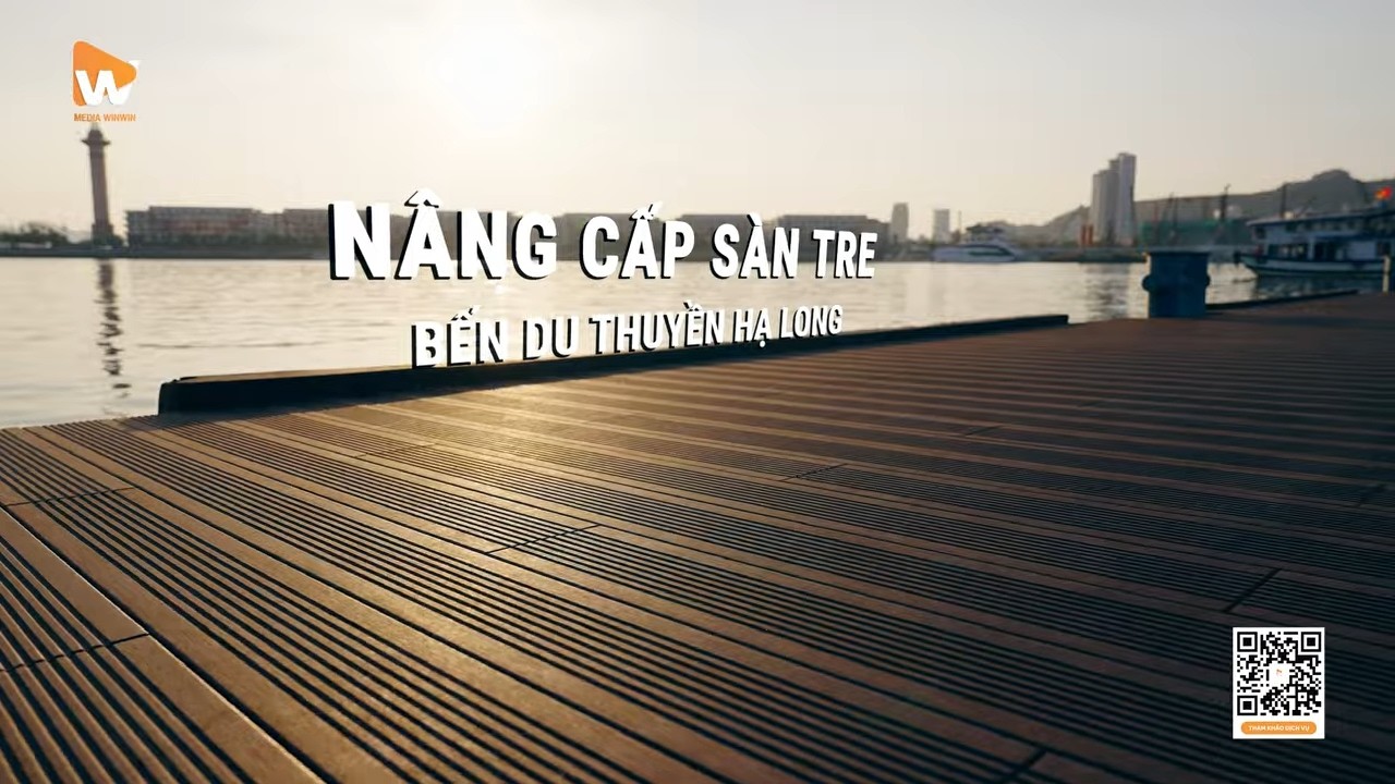 Quay video nội thất sàn tre ngoài trời 3.500m² tại Bến du thuyền Hạ Long, Quảng Ninh - Media WinWin